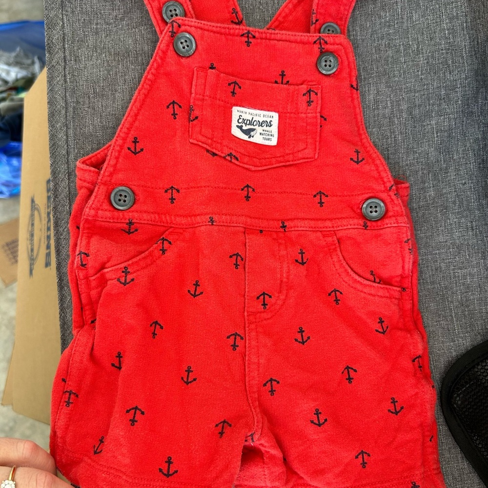 Red Nautical Kids Overalls!